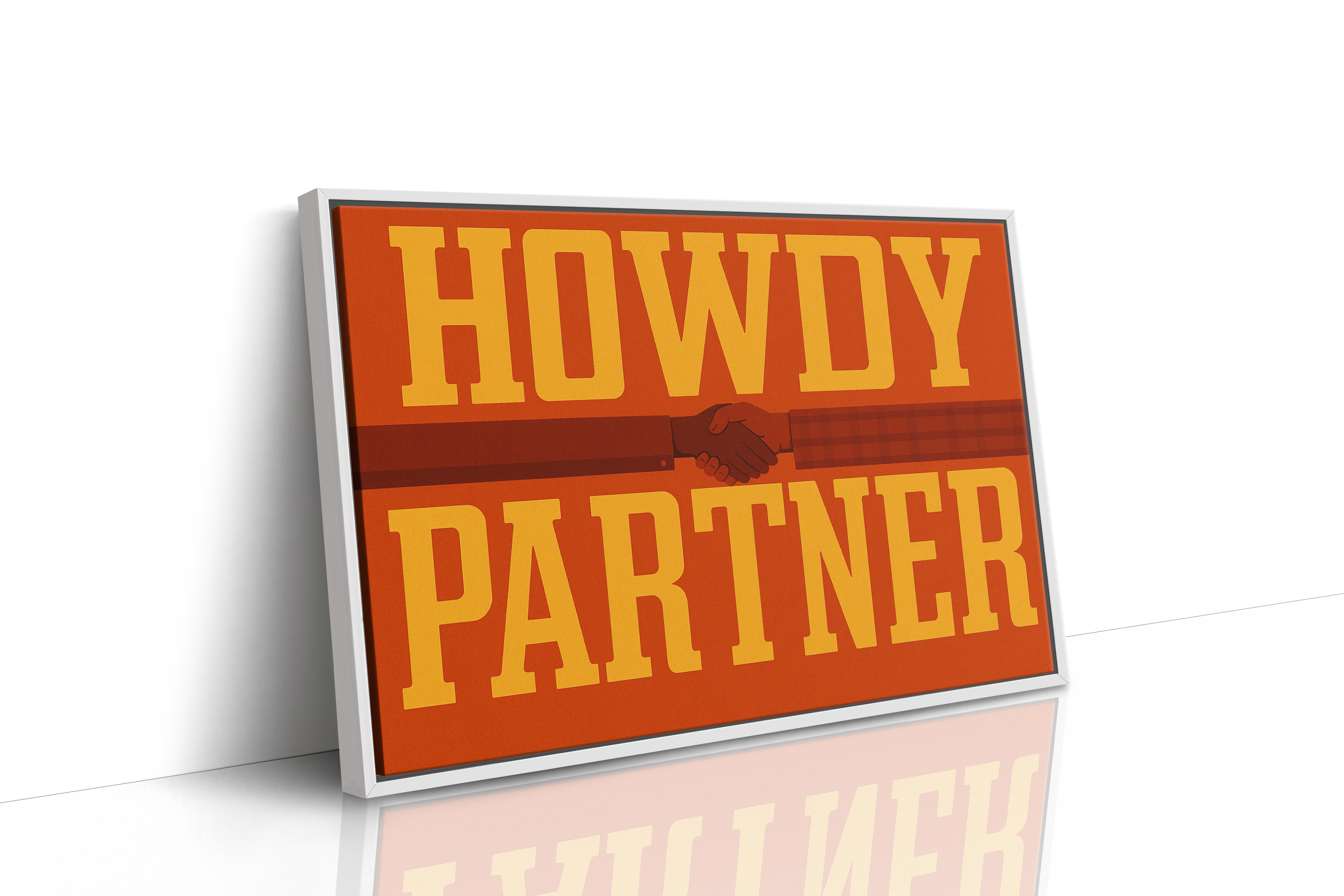 Howdy Partner Western Handshake Greeting