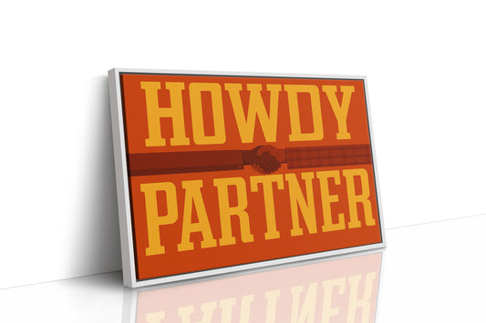 Howdy Partner Western Handshake Greeting