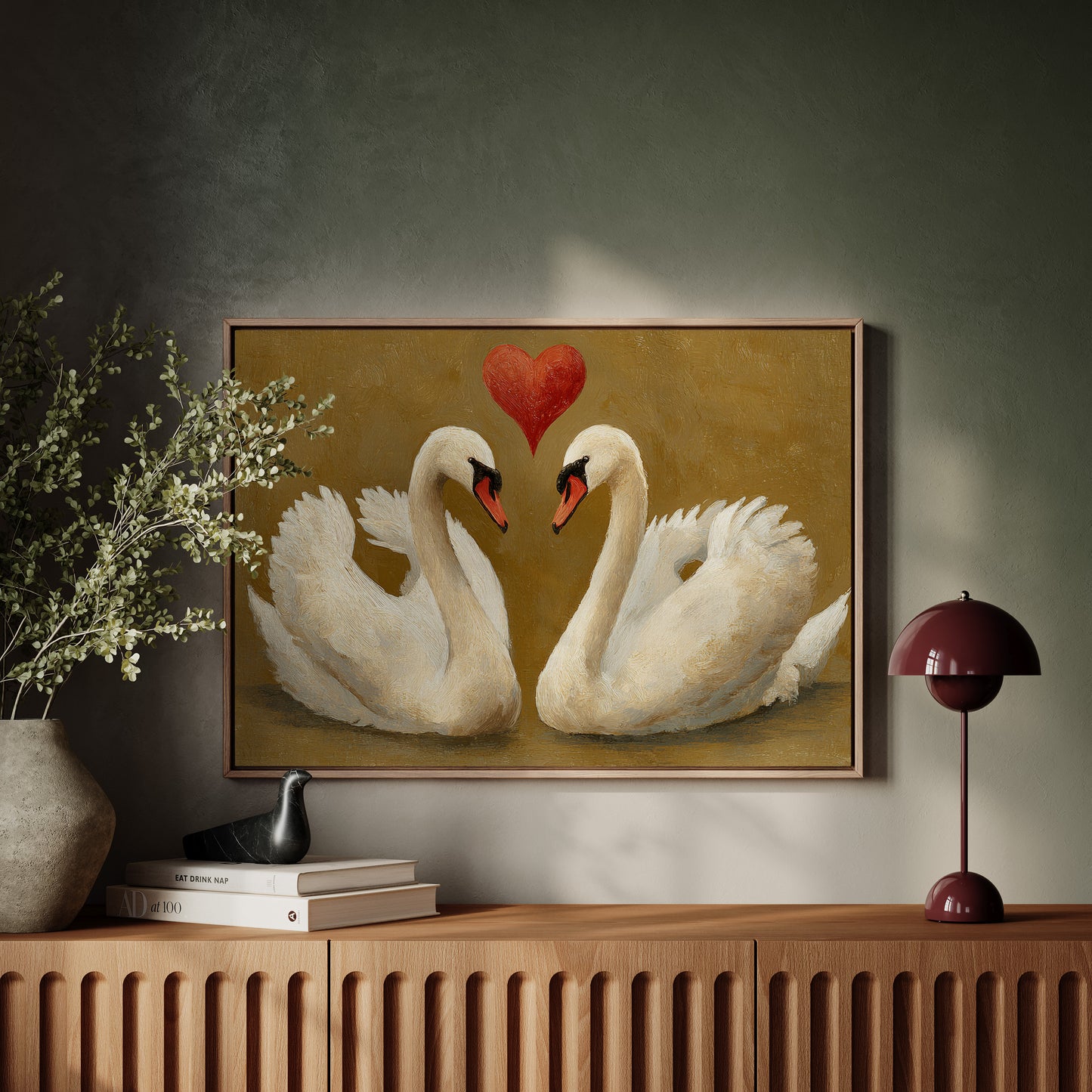 Graceful Hearts Dance On Golden Waters