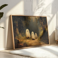 Whimsical Spirits in a Misty Forest
