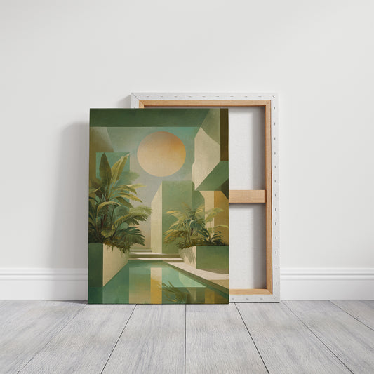 Palms Dance In Geometric Sunlight