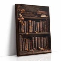 Autumn Leaves Between Ancient Pages