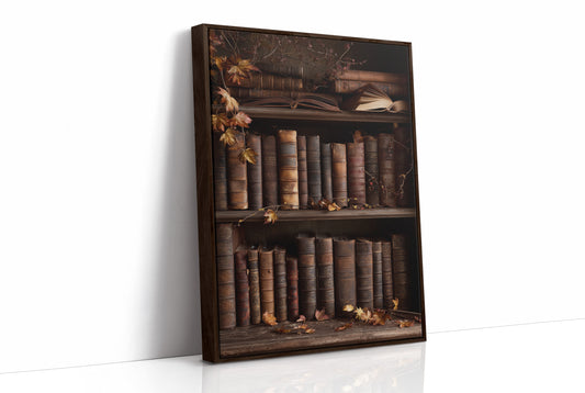 Autumn Leaves Between Ancient Pages