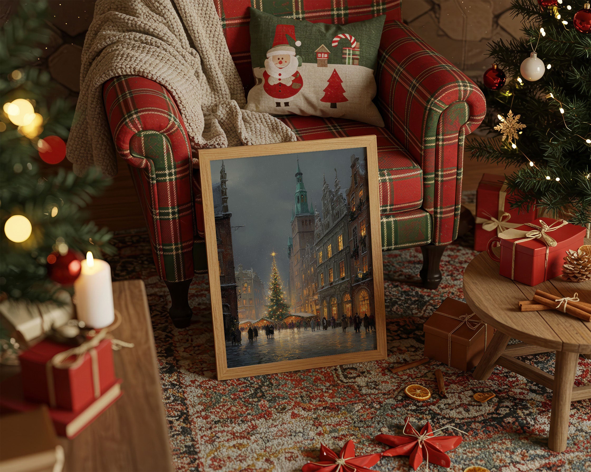 Winter Lights Dance Through Old Town