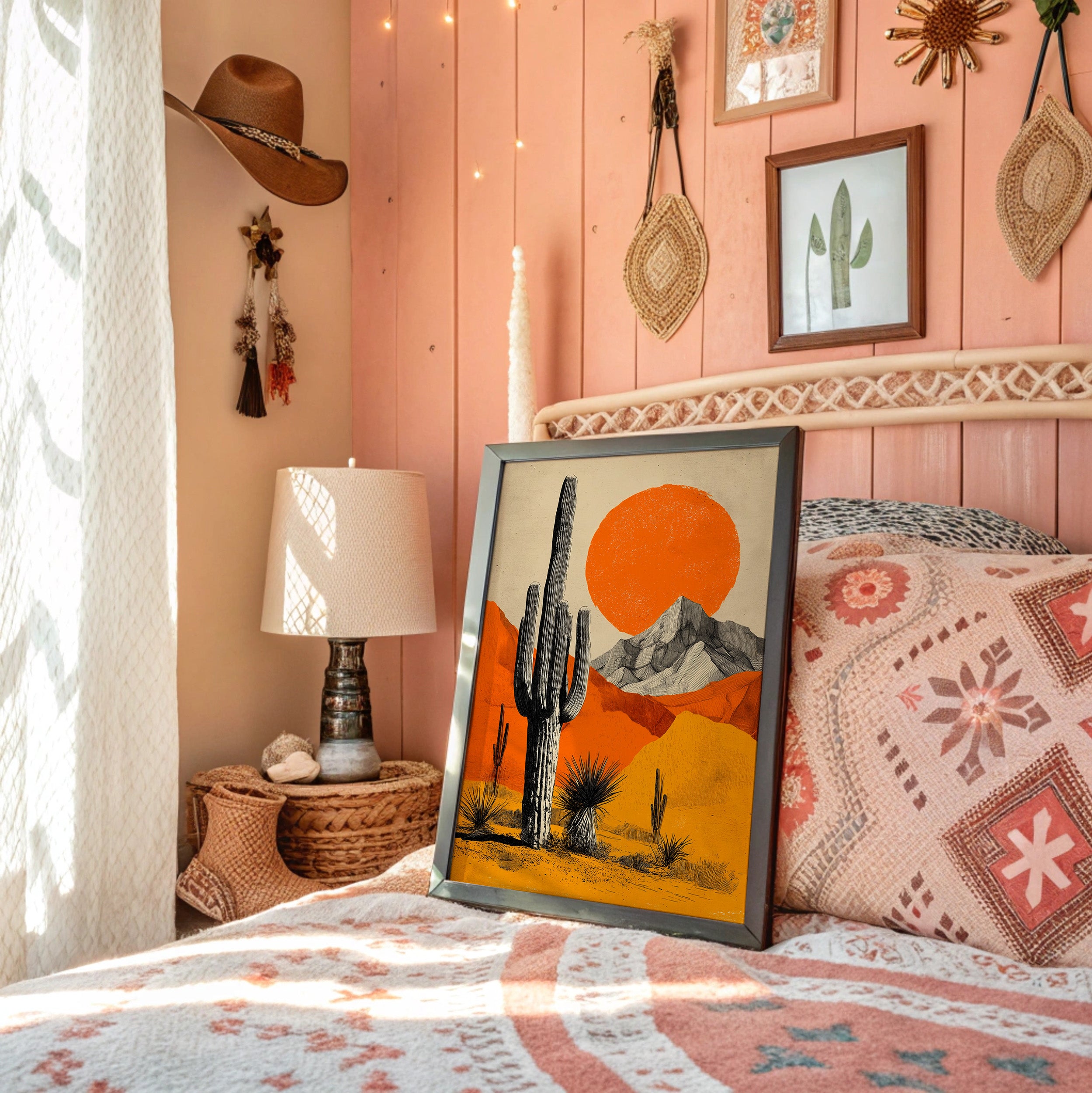 Saguaros Greet The Burning Sky