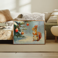 Winter Squirrel Discovers Christmas Magic