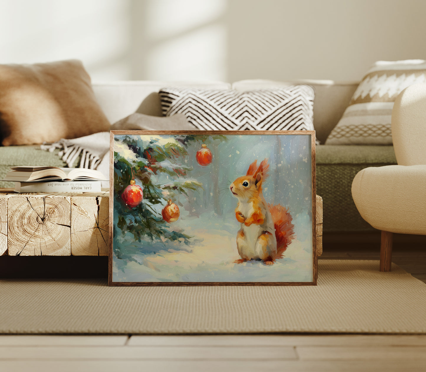 Winter Squirrel Discovers Christmas Magic