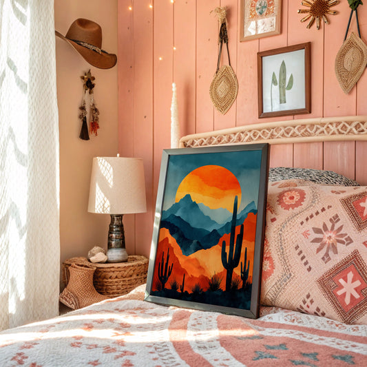 Saguaros Paint Their Mountain Song