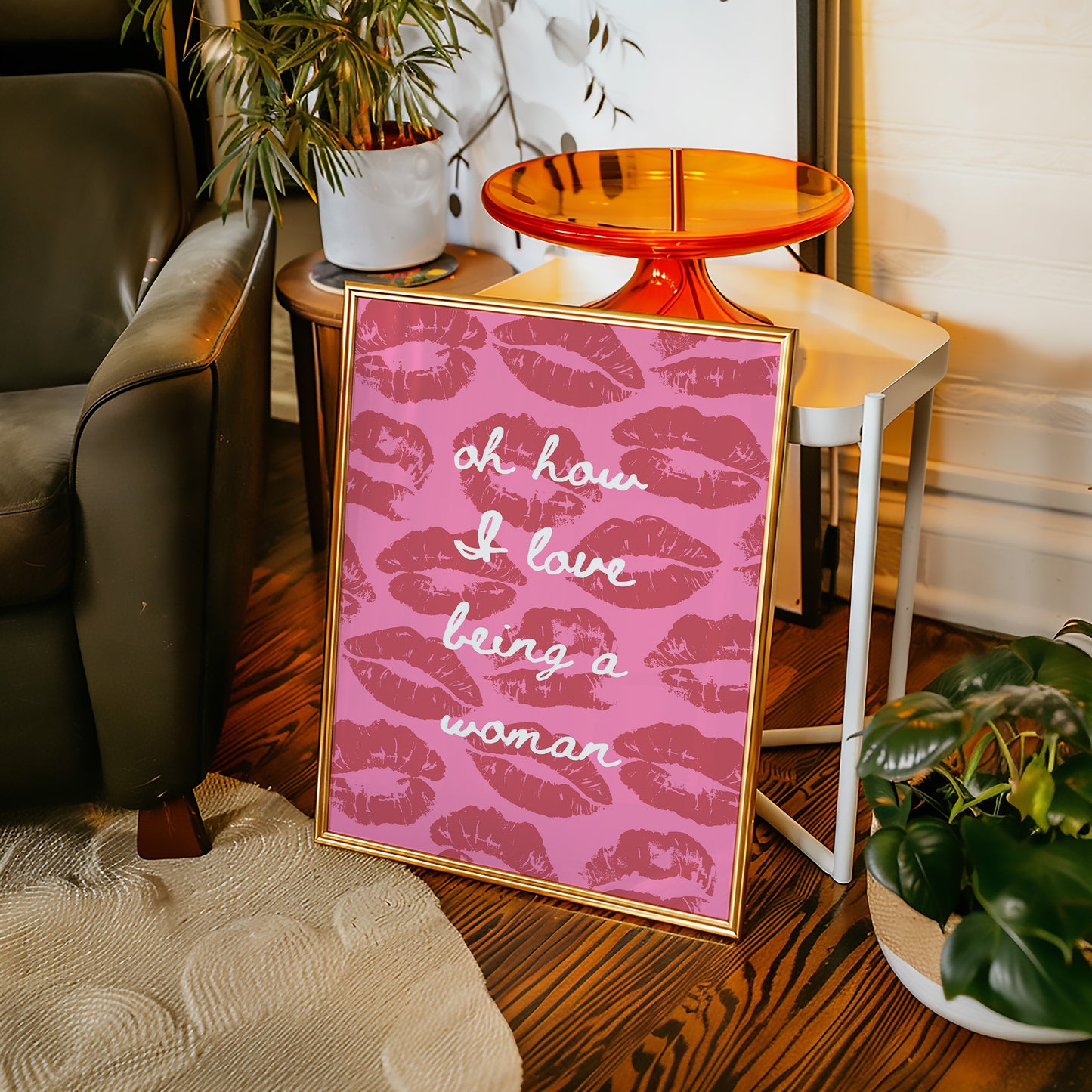 Pink Kisses Paint Sweet Messages