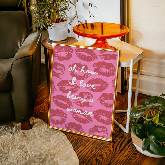 Pink Kisses Paint Sweet Messages