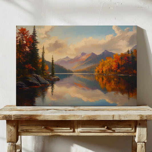 Autumn Peaks Mirror Mountain Dreams