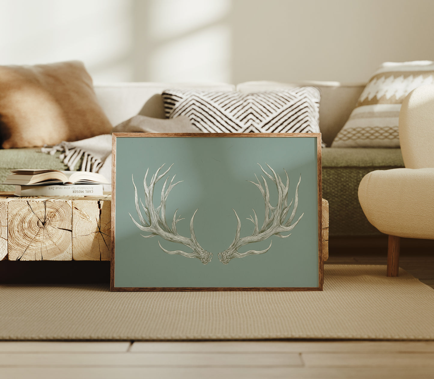 Winter Antlers Paint Sage Stories