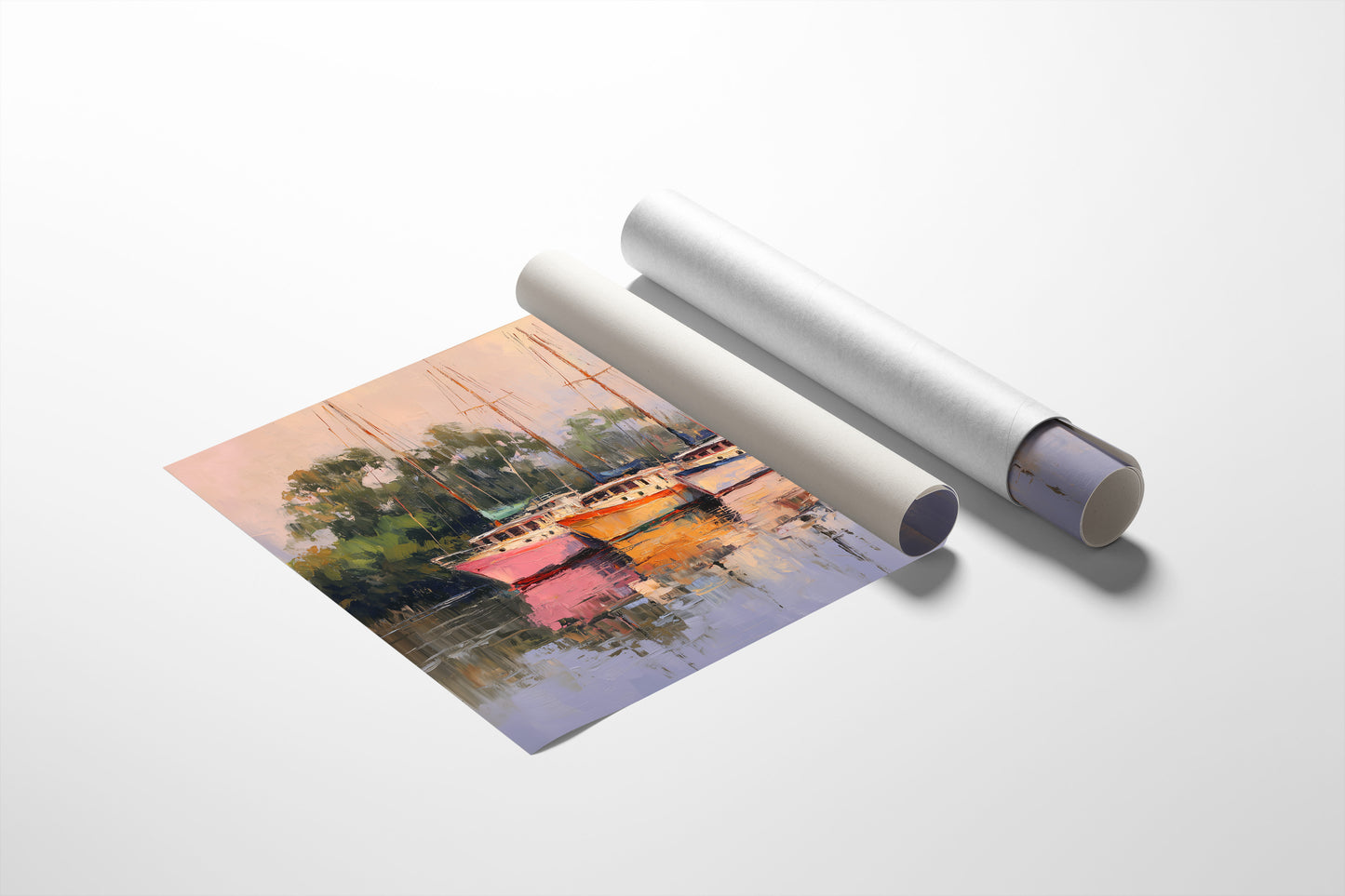 Harbor Dreams At Sunset Blush