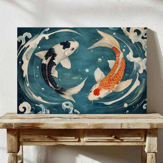 Koi Dance Through Midnight Waters