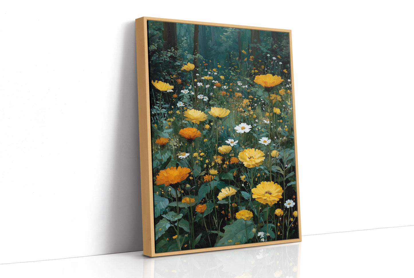 Marigolds at the Edge of the Forest
