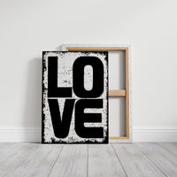 LOVE: Distressed Block Stamp