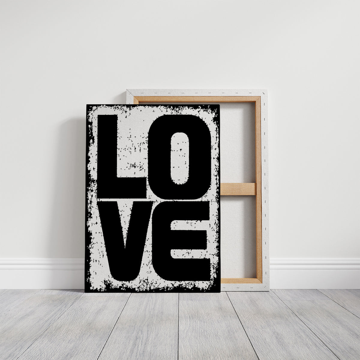 LOVE: Distressed Block Stamp