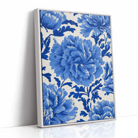 Blue Peonies on Fine China