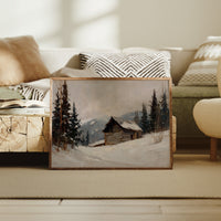 Mountain Cabin Waits For Spring