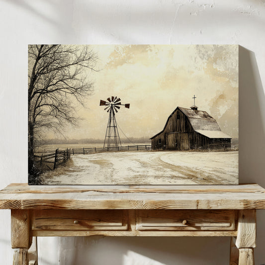 Winter Faith On Prairie Roads