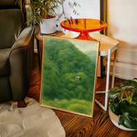 Solitary Temple Among Emerald Hills