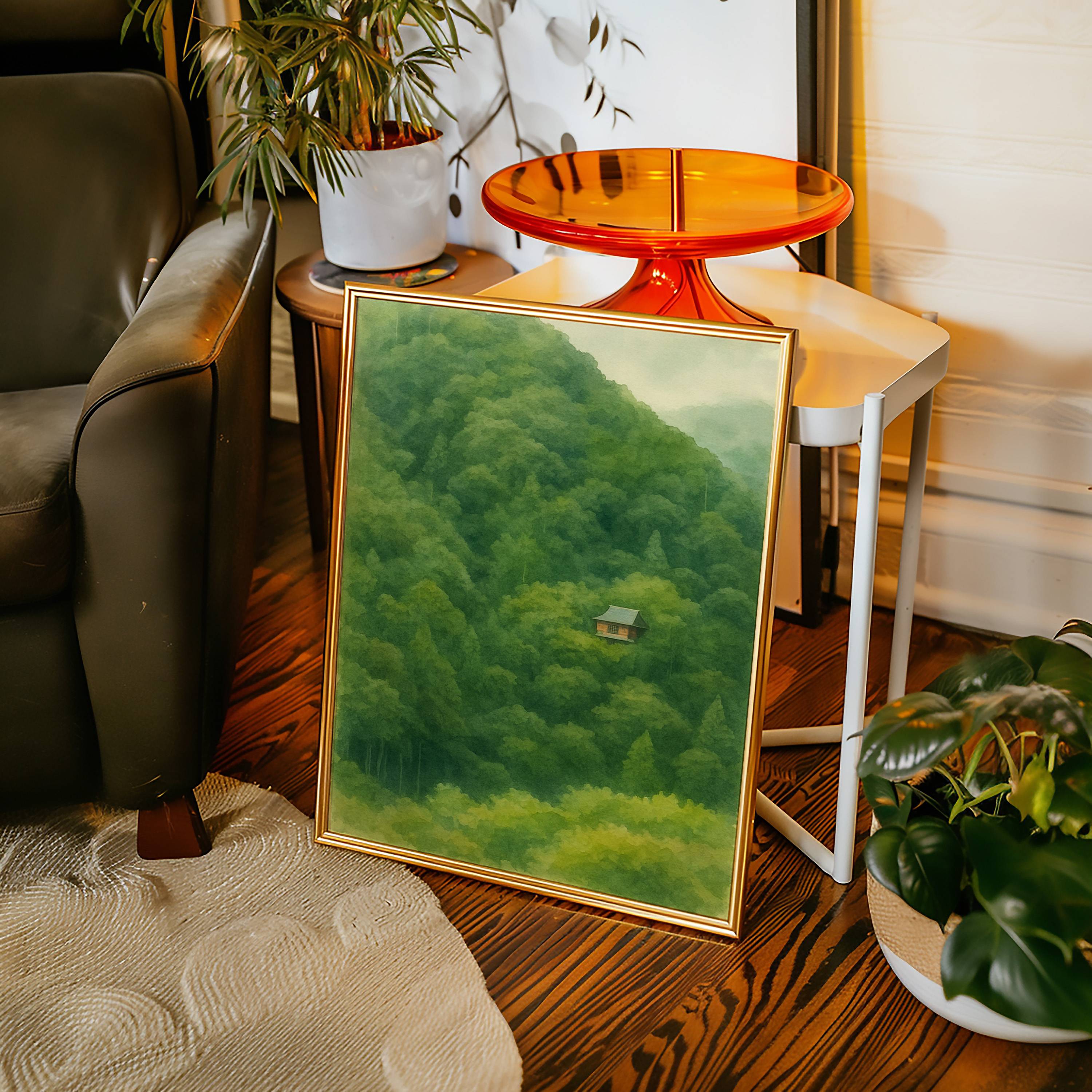 Solitary Temple Among Emerald Hills