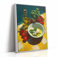 Caprese on Checkered Tile