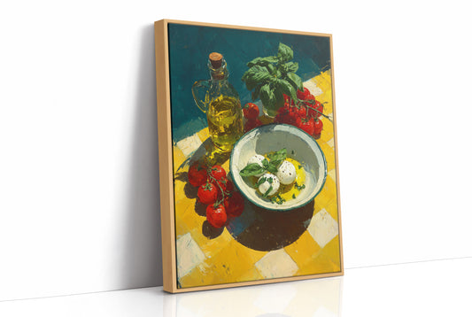 Caprese on Checkered Tile