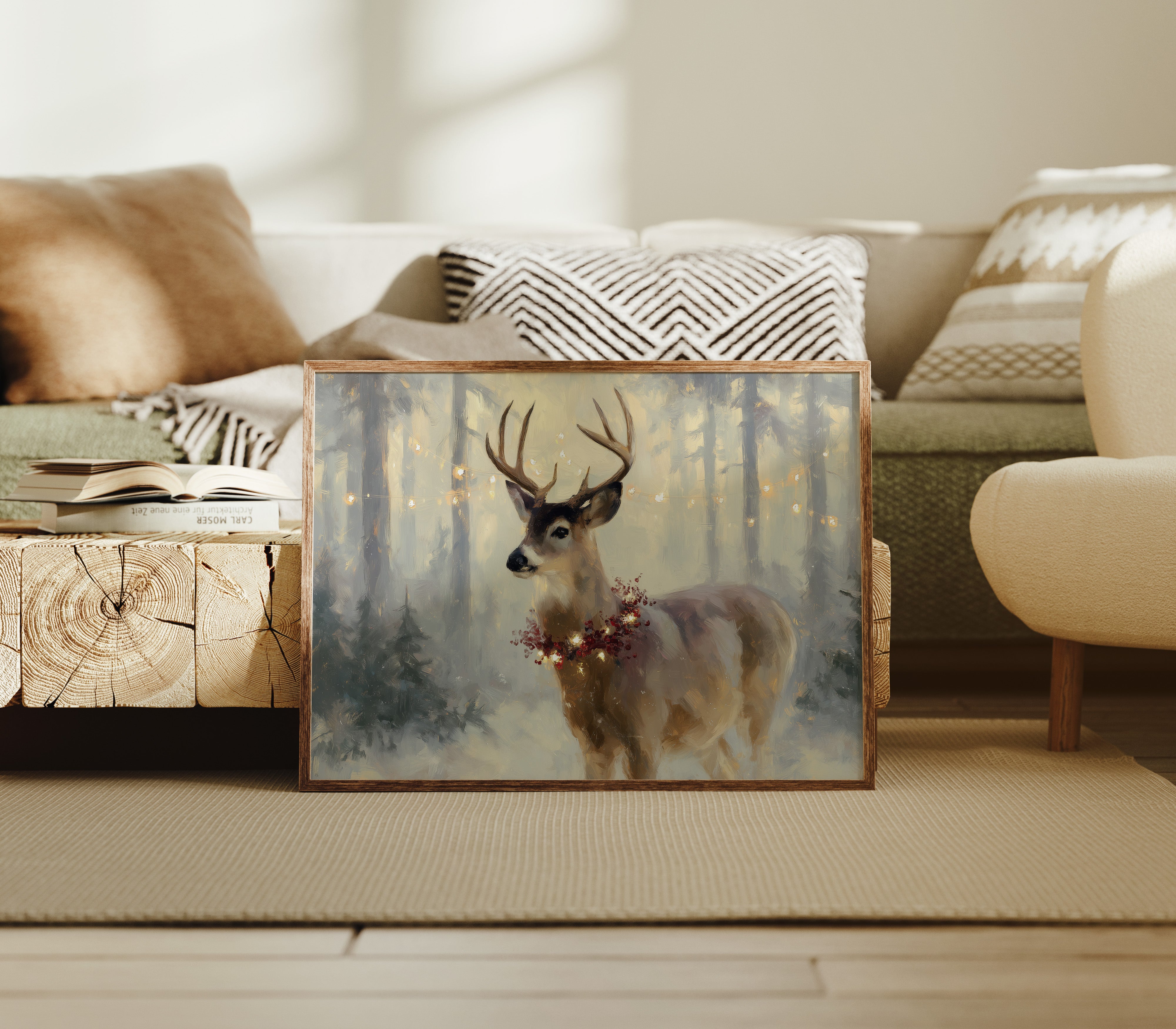 Winter Forest Crowns Noble Stag