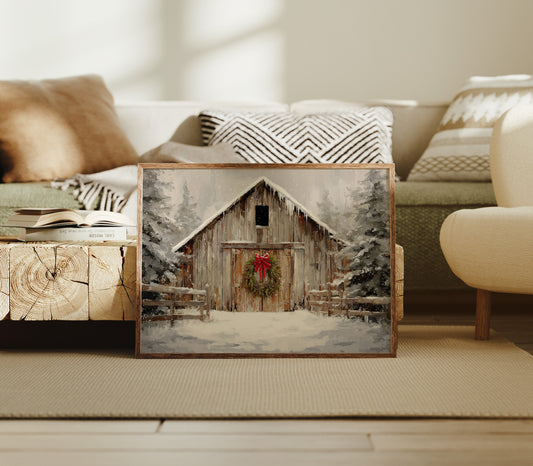 Winter Finds The Old Barn Door