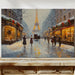 Winter Lights Glow On Paris Streets