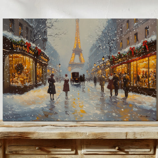 Winter Lights Glow On Paris Streets