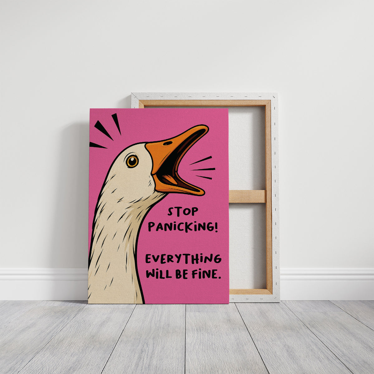 Stop Panicking! Screaming Goose Comic Print