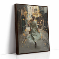 Cobblestone Journey Through Autumn Light