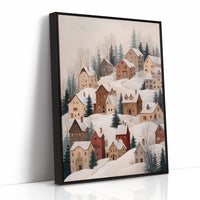 Snow Blankets The Hillside Village