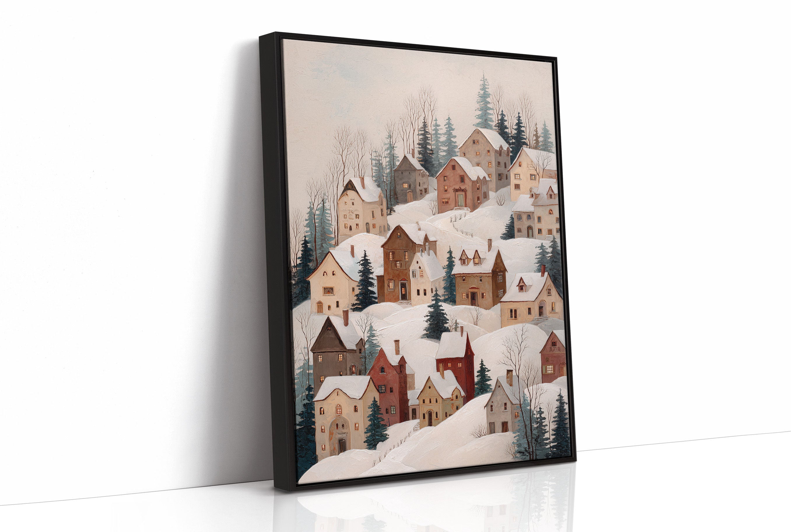 Snow Blankets The Hillside Village