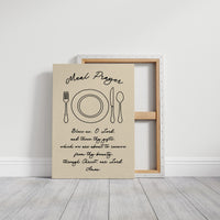 Meal Prayer — Bless Us O Lord Line Art Print