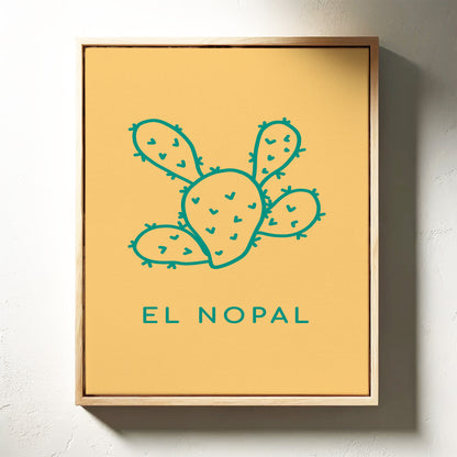 El Nopal Cactus Print – Minimalist Western Wall Art