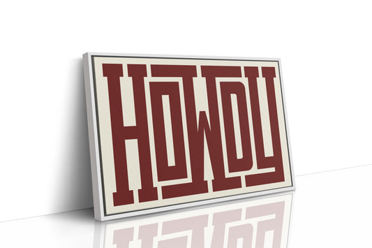 Howdy Maze Style Western Welcome Art