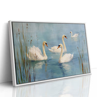Morning Lake Holds Swan Stories