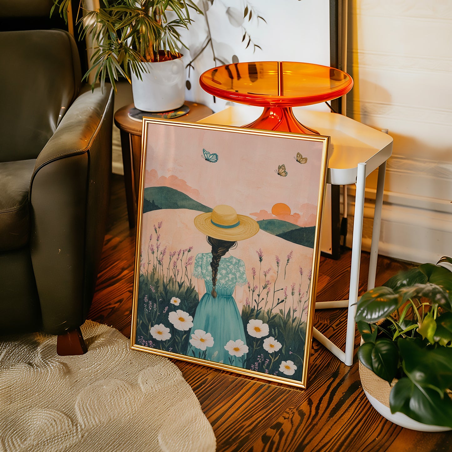 Sunset Stroll in Wildflower Dreams