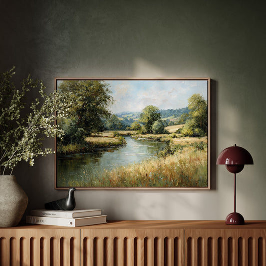 Summer Light Bends Along River
