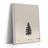 Solitary Pine in Snowfall