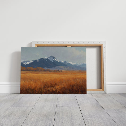 Autumn Wheat Bows To Snowy Peaks