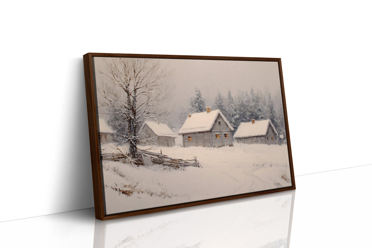 Cottages Beneath a Winter Veil