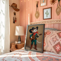 Feline Strums Western Lullaby Tonight