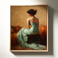 A Moment in Celadon Silk