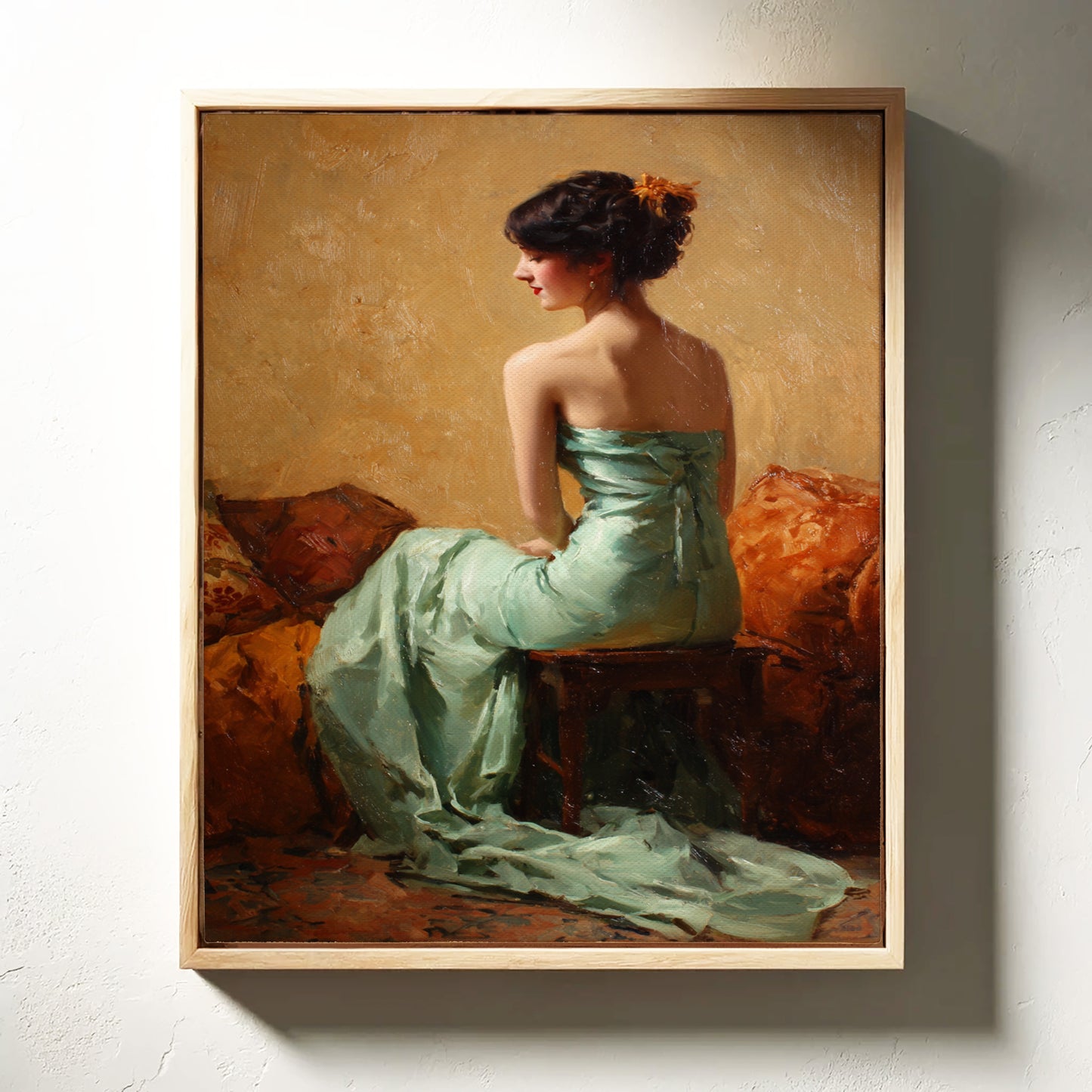 A Moment in Celadon Silk