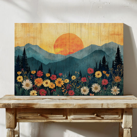 Mountain Daisies Dance At Dawn