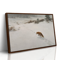 Fox Tracks Through Winter's Canvas